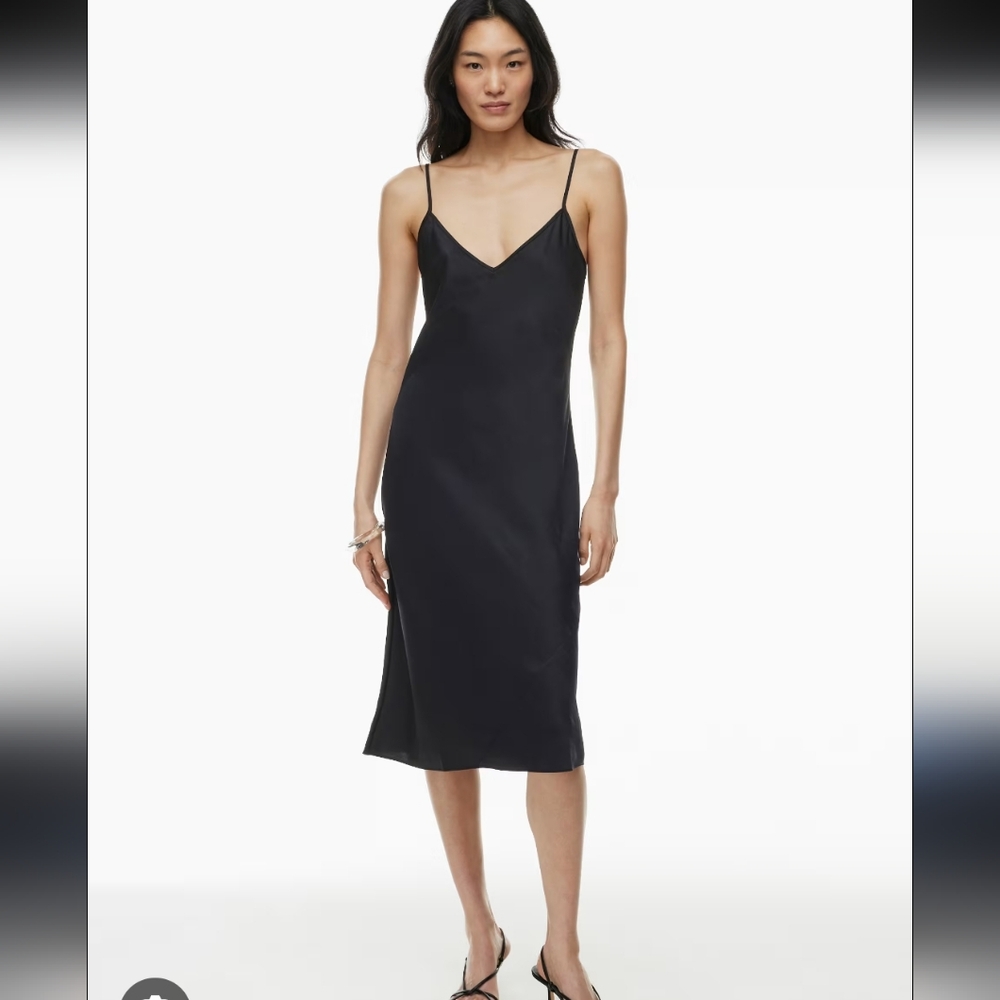 Aritizia Wilfred Only Slip Satin Midi Dress